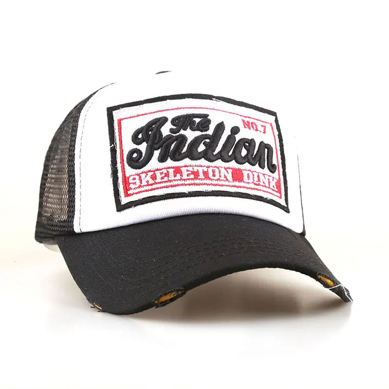 Mesh Baseball Cap Retro Style Vintage Trucker Hat for Women and Men Fashion Sport Baseball Cap