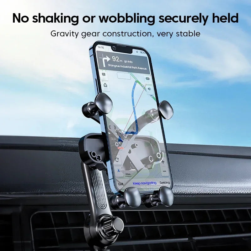 Gravity Car Phone Holder Air Vent Mount Cell Phone Holder in Car Mobile Support For iPhone 15 14 13 Xiaomi Universal GPS Stand