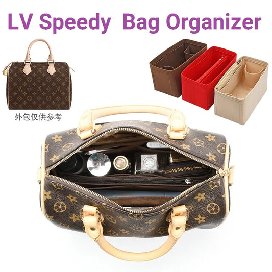 【Only Sale Inner Bag】Bag Organizer Insert For LV Speedy 25 30 35 Boston Makeup Divider Shaper Protector Compartment Bag