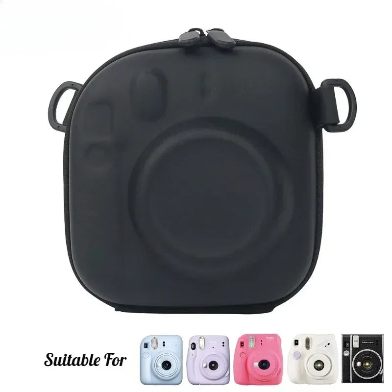 For Fujifilm Instax Mini 7+ 8/9/11/12/40 Camera Bag EVA Universal Hard Case Storage Bag Film Camera Bag with Shoulder Strap