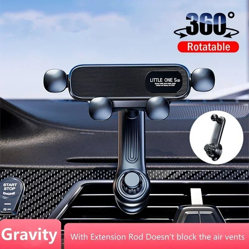 Gravity Car Phone Holder Air Vent Mount Cell Phone Holder in Car Mobile Support For iPhone 15 14 13 Xiaomi Universal GPS Stand